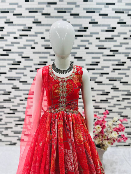 New Designer Heavy Fox Georgette Embroidered Siqunce Work Gownn OC-159