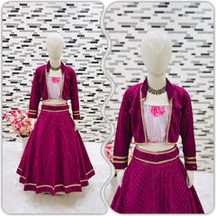 New Designer Heavy Fox Georgette Embroidery chain work Kotii Lahenga Choli OC-161