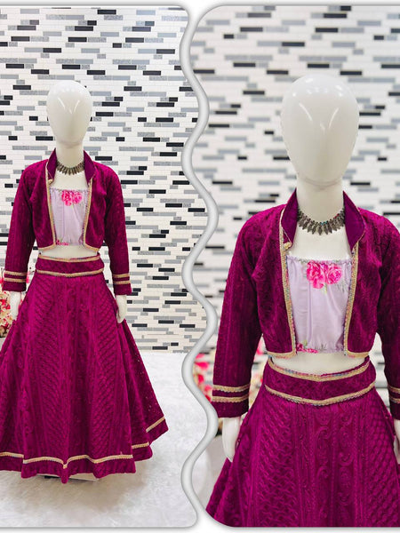 New Designer Heavy Fox Georgette Embroidery chain work Kotii Lahenga Choli OC-161