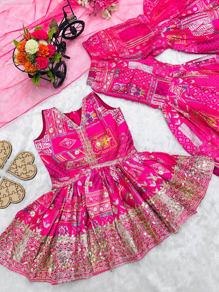 New Designer Heavy Japan Satin Embroidery Work Topp And Shararaa OC-163