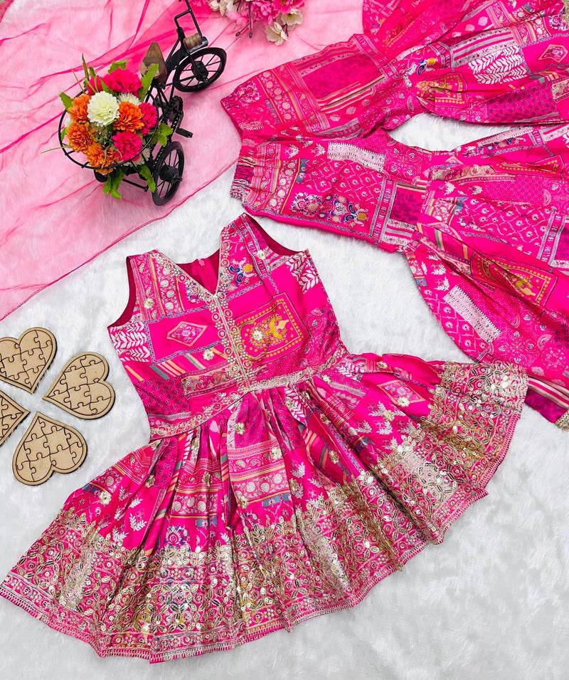 New Designer Heavy Japan Satin Embroidery Work Topp And Shararaa OC-163