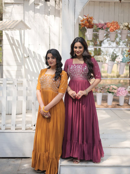 Partywear Embroidered Work GOWN KA-1109
