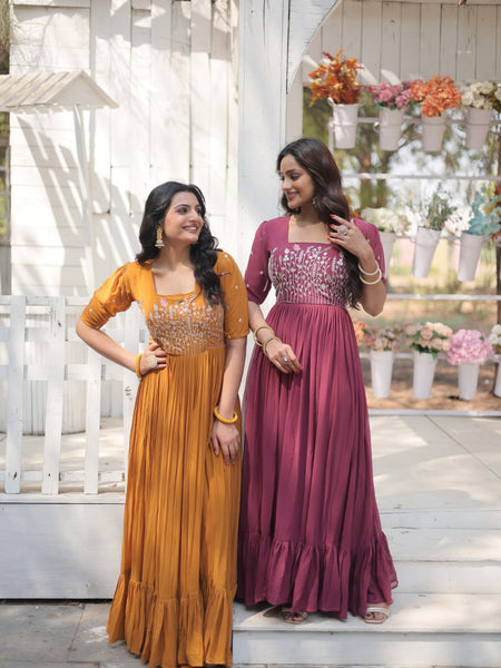 Partywear Embroidered Work GOWN KA-1109