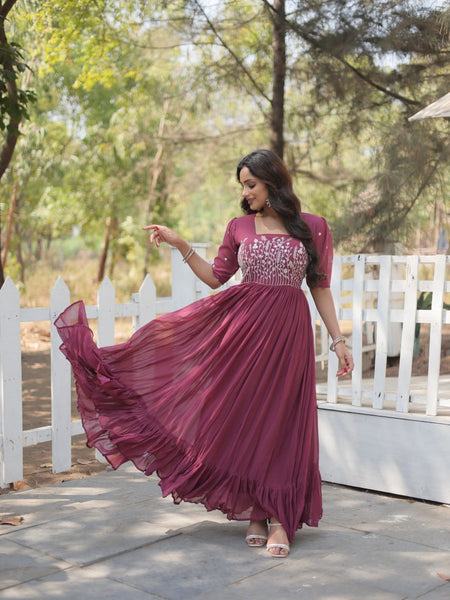 Partywear Embroidered Work GOWN KA-1109