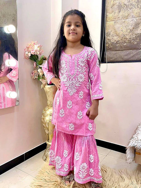 New Designer Heavy Rayon Cotton Top-Shararaa OC-140 pink
