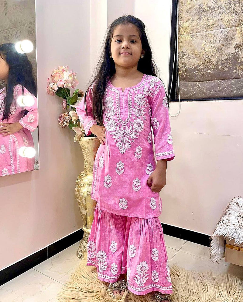 New Designer Heavy Rayon Cotton Top-Shararaa OC-140 pink