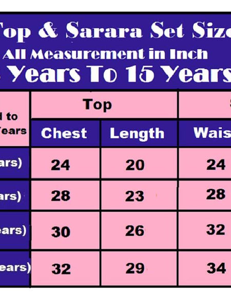 Beautiful Viscose Velvet Kids Top Sharara Full Stitched OC-232