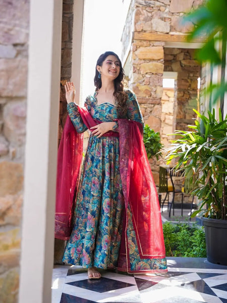 Nikita Premium Quality Maxi Anarkali Suit Set