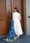 White Roman Silk New Design Premium Anarkali Suit Set .