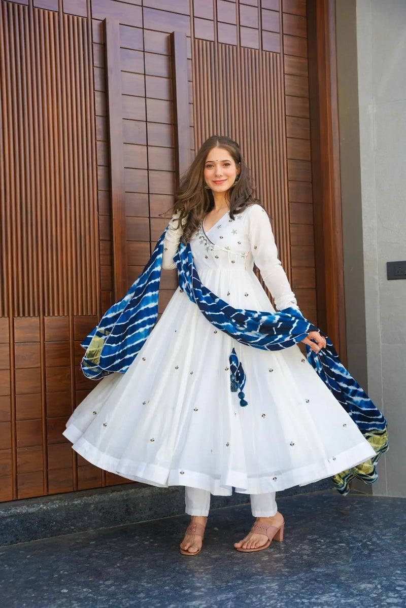 Aarushi Pyor Cotton Anarkali Suit Set