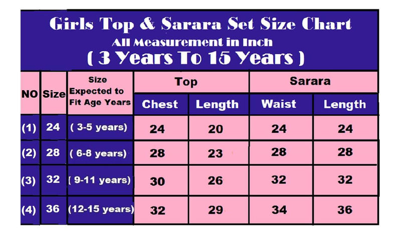Premium Beautiful Kids Top Sharara And Dupatta Set