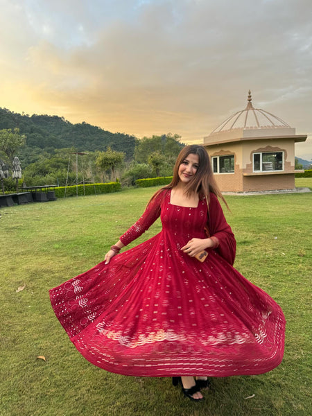 Vidhya's Premium Anarkali Suit Set