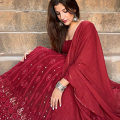 Vidhya's Premium Anarkali Suit Set