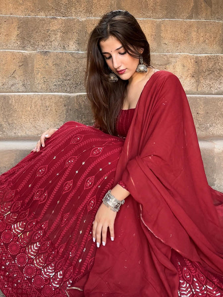 Vidhya's Premium Anarkali Suit Set