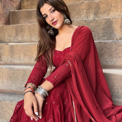 Vidhya's Premium Anarkali Suit Set