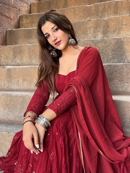 Vidhya's Premium Anarkali Suit Set