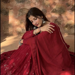 Vidhya's Premium Anarkali Suit Set