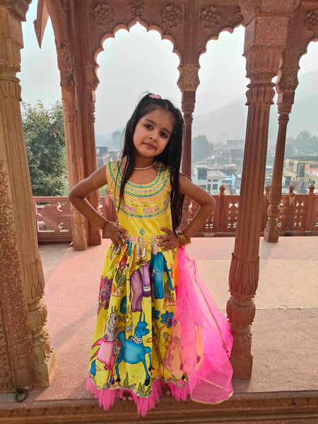 Beautiful Kids Gown Set  Full Stitched New Launching OC-228
